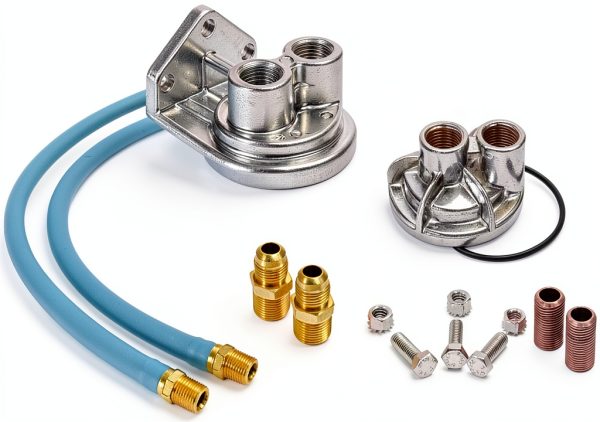 Trans-Dapt Performance Oil Filter Relocation Kit Aluminum-0