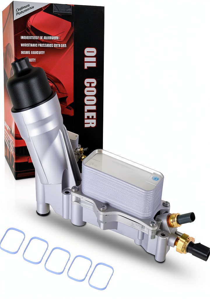 GZGN aluminum oil filter housing kit installed under a Dodge engine