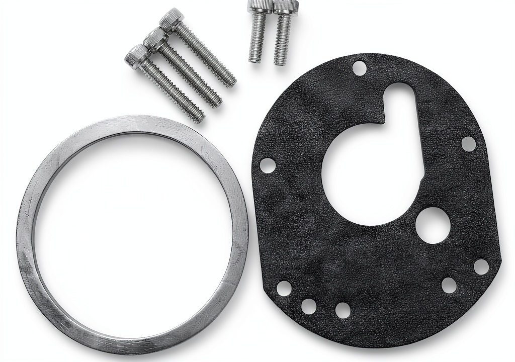 Feuling Sandwich Adaptor Rebuild Kit installed in an engine bay