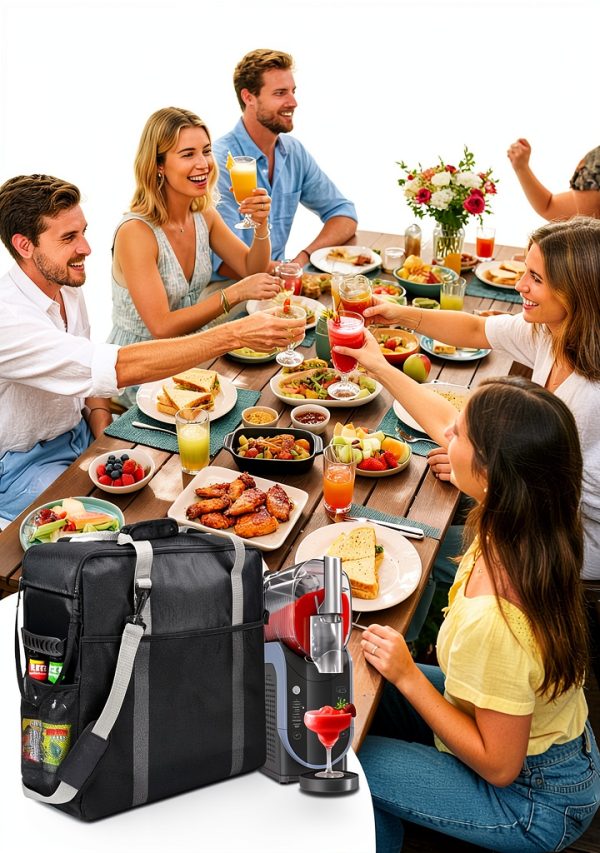 Carrying Bag for Ninja Slushie Machine FS301 & FS300, Portable Travel Tote Storage Bag with Front-Opening Design for Frozen Drink Maker, Thick Padded Protector for Machine Accessories-5