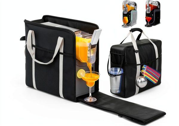 Carrying Bag for Ninja Slushie Machine FS301 & FS300, Portable Travel Tote Storage Bag with Front-Opening Design for Frozen Drink Maker, Thick Padded Protector for Machine Accessories-0