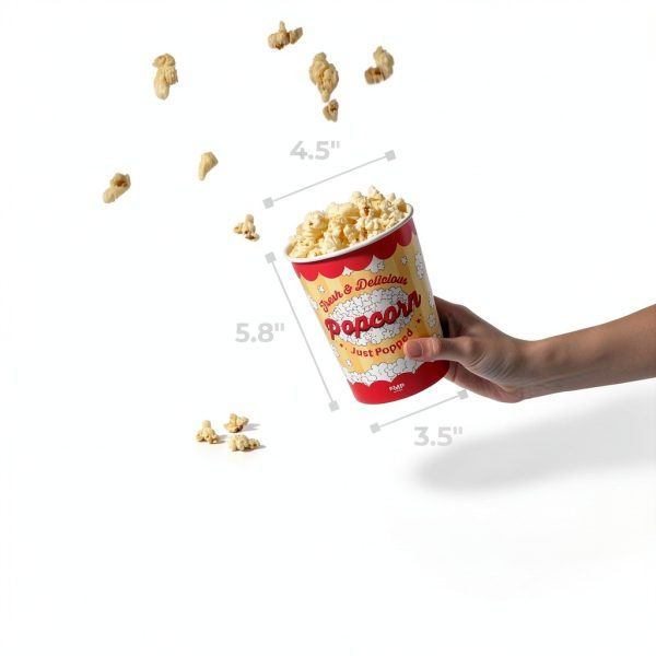 Fit Meal Prep Paper Popcorn Buckets 25 Pack 32 Oz Grease‑Resistant-1