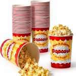 Fit Meal Prep Paper Popcorn Buckets 25 Pack 32 Oz Grease‑Resistant-0