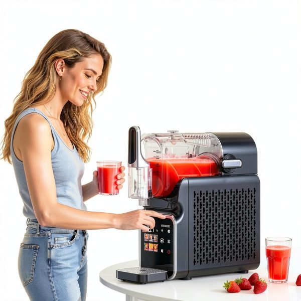 Slushie Machine Zrfmib 220W Auto-Clean 88oz Black Home Drink Maker-6