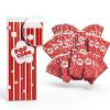 2 oz Paper Popcorn Bags Bulk (100 Pack) Large Red & White Pop-corn Bag Disposable for Carnival Themed Party, Movie Night, Halloween, Popcorn Machine Accessories & Supplies, Individual Servings-2