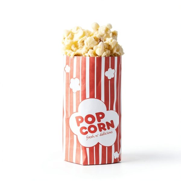 2 oz Paper Popcorn Bags Bulk (100 Pack) Large Red & White Pop-corn Bag Disposable for Carnival Themed Party, Movie Night, Halloween, Popcorn Machine Accessories & Supplies, Individual Servings-4