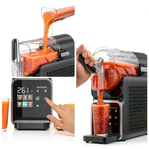 Slushie Machine Zrfmib 220W Auto-Clean 88oz Black Home Drink Maker-4
