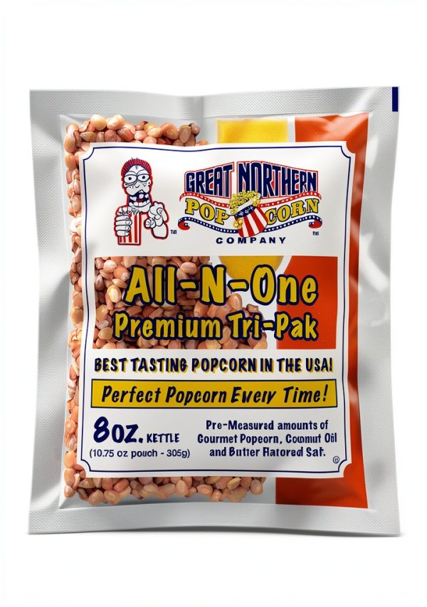 All in One Premium Tri Pack Popcorn Great Northern 24 Pack 8oz Kettle-0