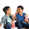 Popcorn Bags MAQIHAN Flat Bottom Paper 50 Pack Red Stand Up-5